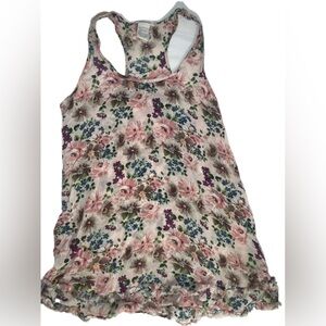 Dylan & Rose Multicolor Sheer Sleeveless Blouse Top Size 2 Floral Racerback